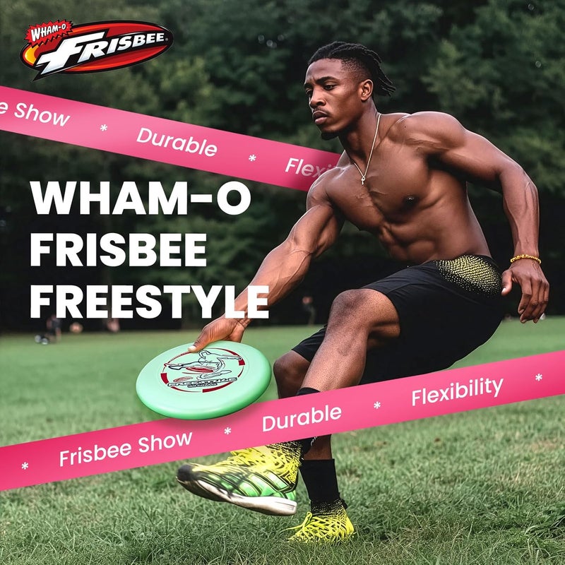 WHAM-O قرص طيران خارجي فريسبي 160 جرام، 10.5 بوصة، قرص رياضي، متين ومرن، للمتعة العائلية في الشاطئ والفناء الخارجي - Image 3